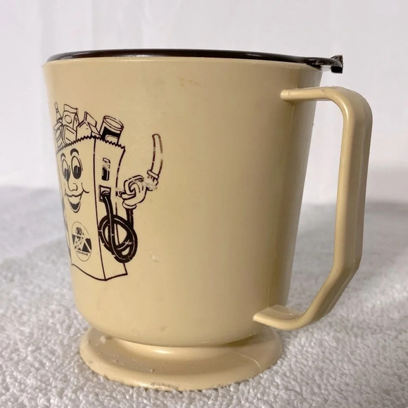 Vintage Mohawk Gas Station Plastic  Travel Mug Coffee Cup To Go Cup With Lid - Picture 4 of 12